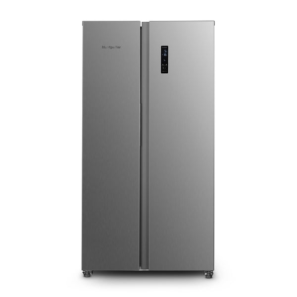 Montpellier MSBS442X montpellier inox 442l no frost side by side fridge freezer