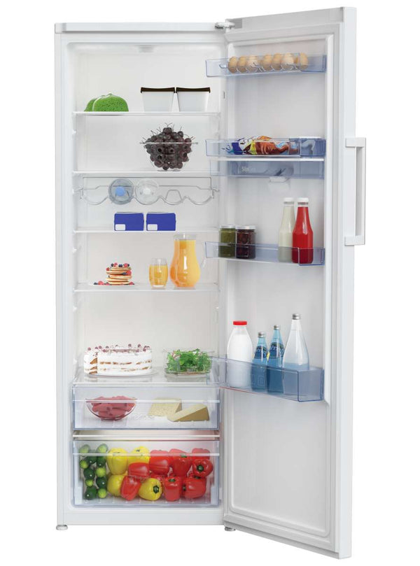 BEKO LSP3671DW beko white tall larder fridge with stored water dispenser