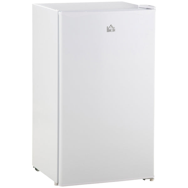 HOMCOM 91 Litre Freestanding Under Counter Fridge Freezer with Chiller Box, Reversible Door, Adjustable Thermostat, 47.5cm Wide, Noise Level: Decibels 40, White