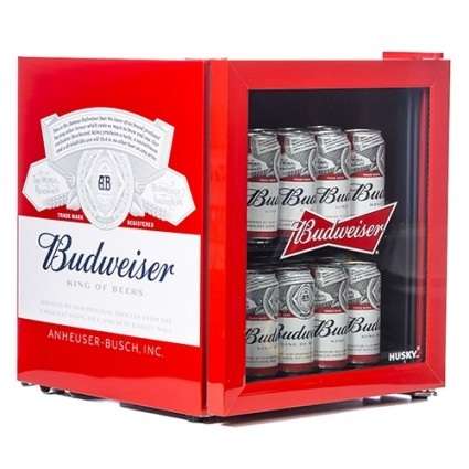 Husky HU225 Budweiser drinks cooler mini fridge