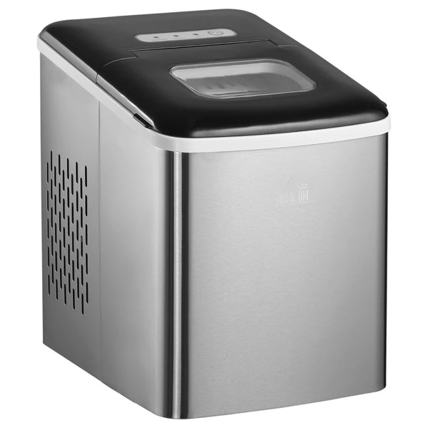 HOMCOM Ice Maker Machine. 1.8L, Counter Top, 9 ice cubes every 8 minutes with self cleaning function