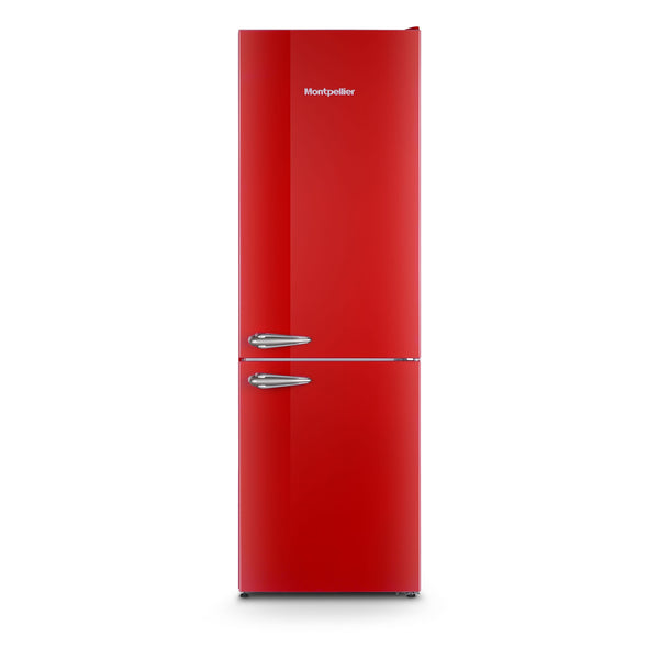 Montpellier MAB386ER montpellier red no frost retro fridge freezer